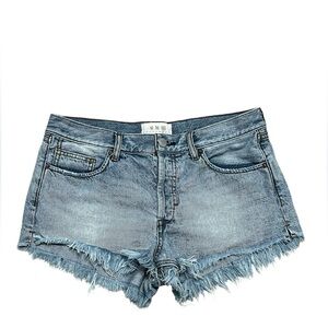 WE THE FREE by FREE PEOPLE denim cut off Jean shorts raw hem button fly size 29